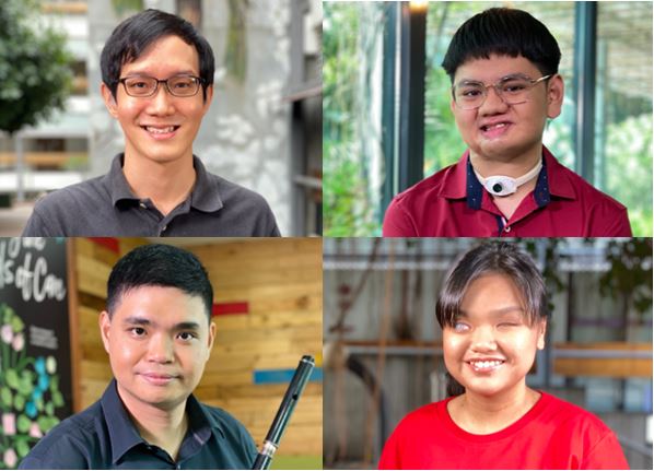 Peter Liem, Samuel Lim, James Chan and Adelyn Koh, Awardees of Goh Chok Enable Awards 2020 (UBS Promise)