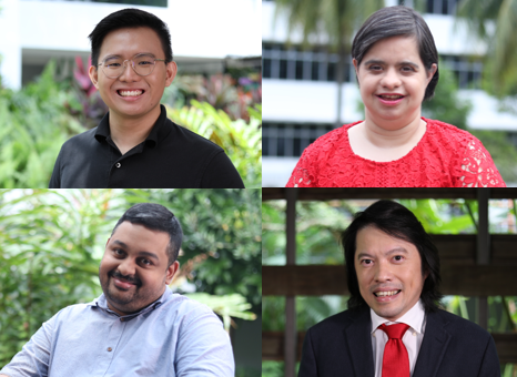 Dr Navin Nair, Jaspreet Kaur Sekhon, Kueh Jinyan Justin and Dr Darren Chua, Awardees of Goh Chok Enable Awards 2022 (UBS Promise)