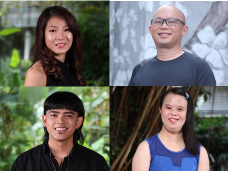 Jason Leong, Lin Yizhen June, Muhd Ammar Nasrulhaq Bin Abdul Karim and Claire Teo, Awardees of Goh Chok Enable Awards 2022 (UBS Promise)