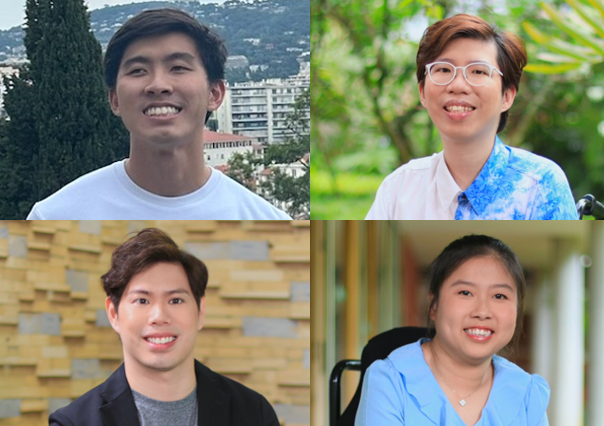 James Ethan Ang Kai Meng, Sim Yu Xiang, Tan Chern Maximillian and Tan Yee Ting Jeralyn., Awardees of Goh Chok Enable Awards 2024 (Promise)
